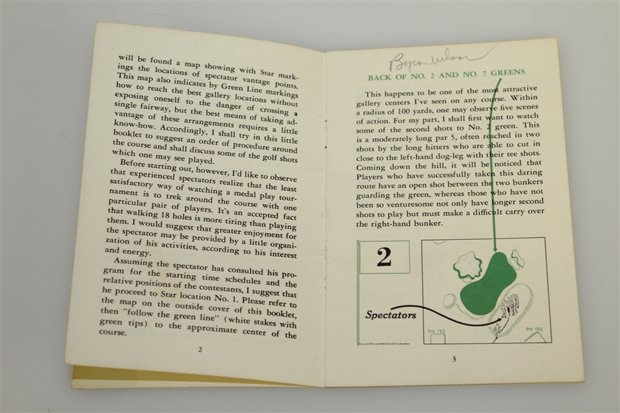 1953 Masters Tournament Spec Guide Signed by Demaret, Wood, Smith, & Nelson JSA ALOA
