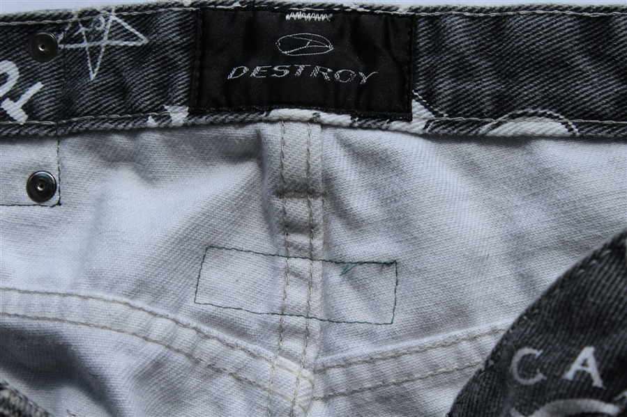 Don Cherry's Personal Denim Black & White 'Destroy' Jeans