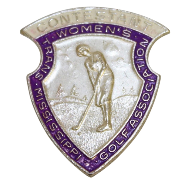 Vintage Trans-Mississippi Golf Association Women's Contestant Shield Badge