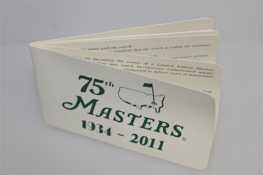 Masters 75th Anniversary Ltd. Ed. Commemorative Watch in Emerald Green Box - 2011
