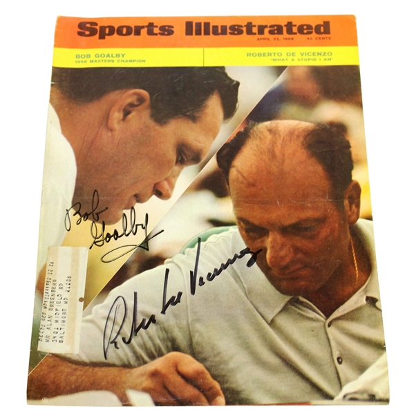 Bob Goalby & Roberto de Vicenzo Signed April 22, 1968 Sports Illustrated Cover JSA ALOA