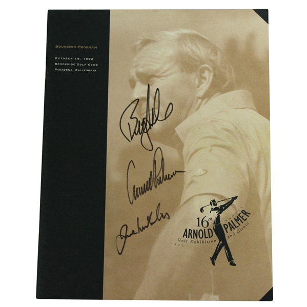 Arnold Palmer Signed Arnold Palmer Exhibition Program with Inkster & Andrade - 1992 JSA ALOA 