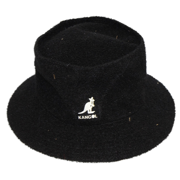 Three Don Cherry Personal Kangol Leather Suede Black Golf Hats - Suede, Logo Side, & Logo Front