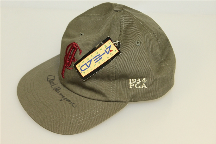 Paul Runyan Signed Park Country Club Logo Hat - Site of 1934 PGA Win JSA ALOA