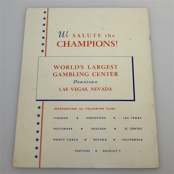 1954 Second Annual Tournament of Champions at Wilbur Clark's Desert Inn CC