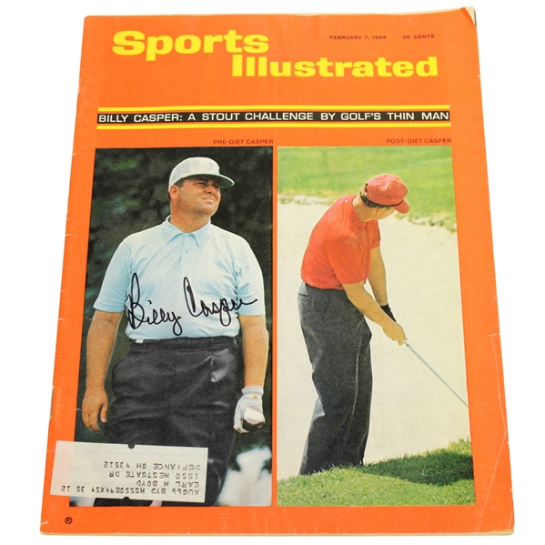 Billy Casper Signed February 7, 1966 Sports Illustrated Magazine JSA ALOA