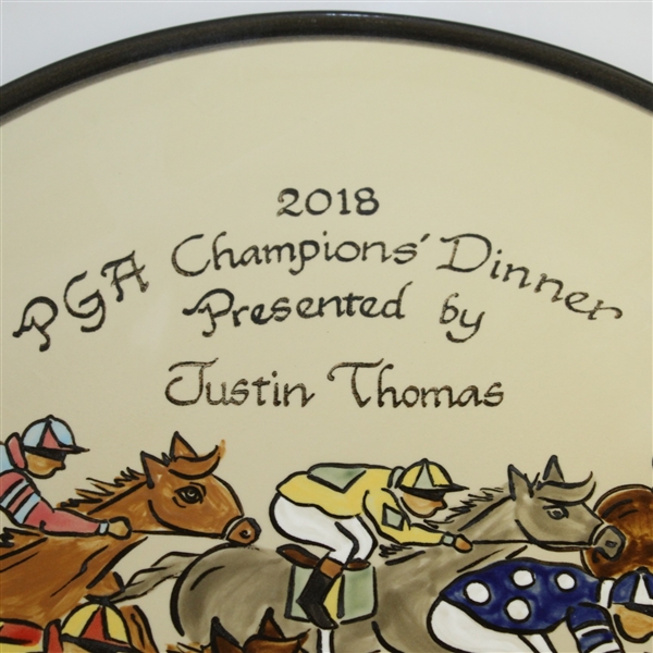 2018 PGA Champions' Dinner Gift from Justin Thomas - Plate Given to Past Champions