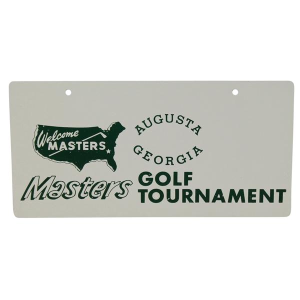 Classic Masters Golf Tournament Courtesy 'Welcome' License Plate