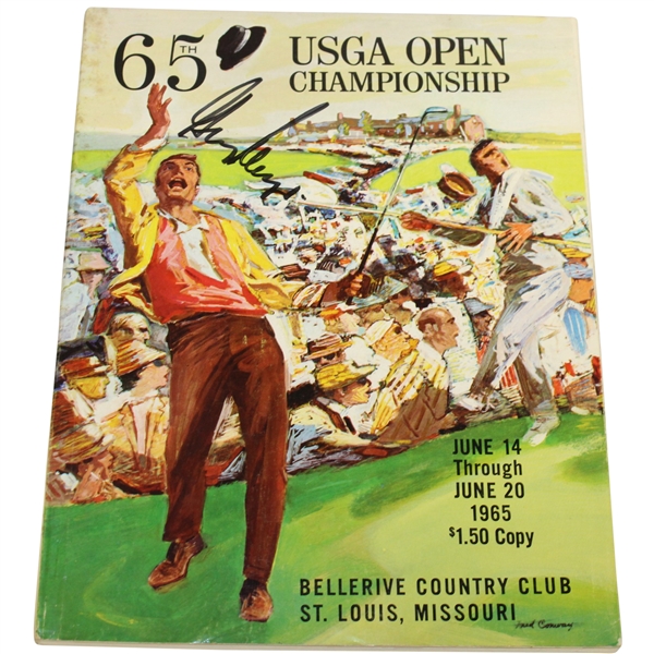 Gary Player Signed 1965 US Open at Bellerive CC Program JSA ALOA