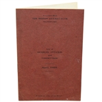 1905 Merion Cricket Club List of Members, Officers, & Committees Booklet