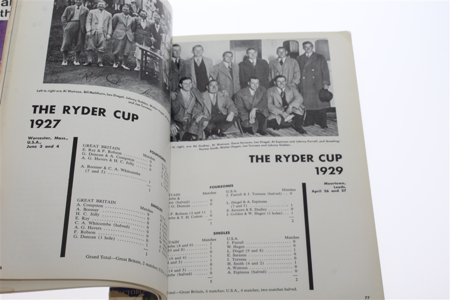 1963 Ryder Cup at East Lake Program