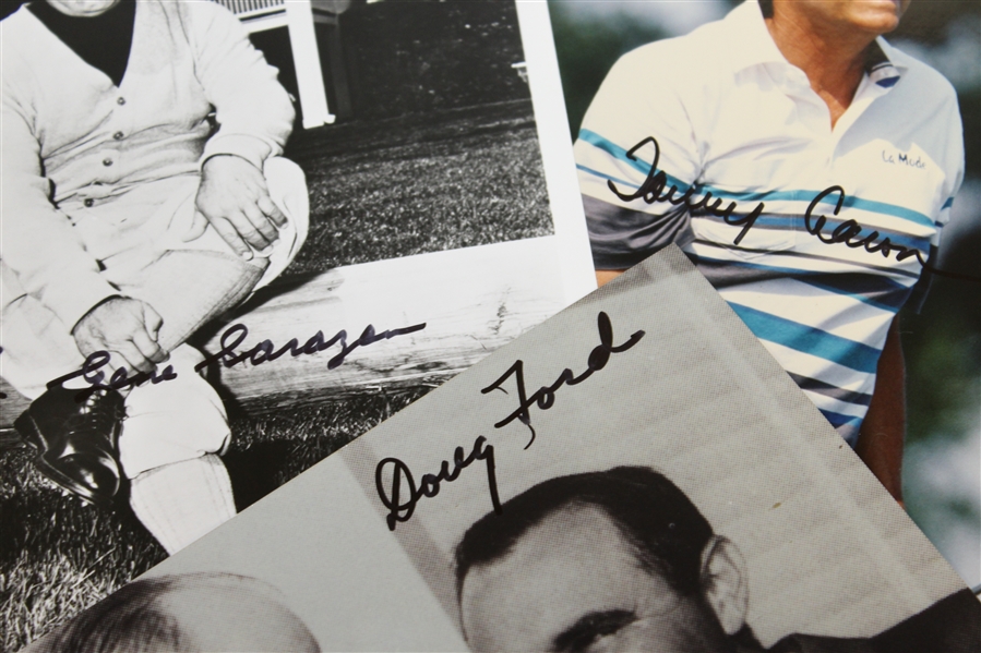 Gene Sarazen, Doug Ford, & Tommy Aaron Signed 8x10 Photos JSA ALOA