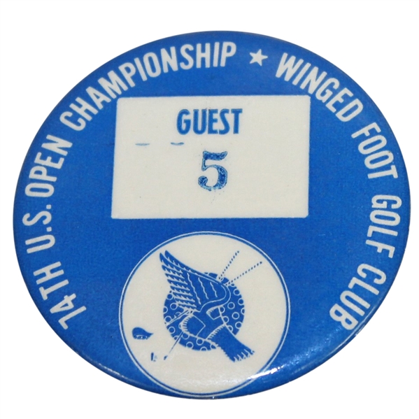 Deane Beman's 1974 US Open Championship at Winged Foot Guest Badge #5