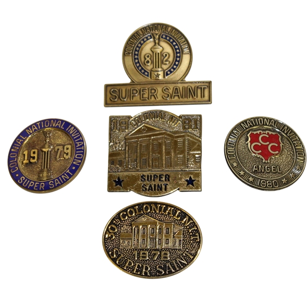 Deane Beman's Colonial Invitational Super Saint Badges - 1978-1982