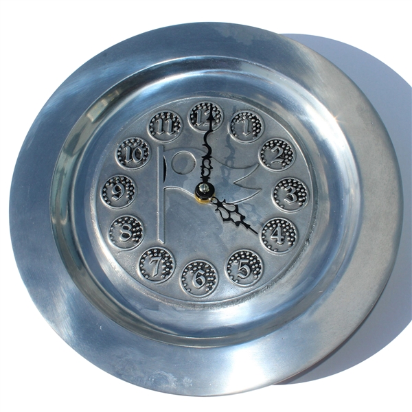 Golf Themed Pewter Golf Clock By Olde Country
