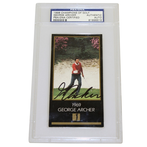 George Archer Signed Grand Slam Ventures Masters Collection Card - PSA/DNA 81996616