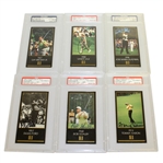 Six Signed Champions of Golf Masters Collection Golf Cards - Each are PSA/DNA Graded/Slabbed