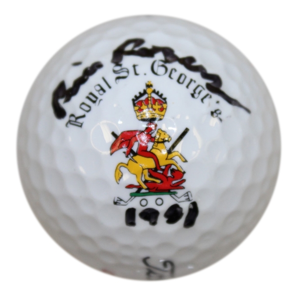 Bill Rogers Signed Royal St. George's Logo Golf Ball with Year Won JSA ALOA