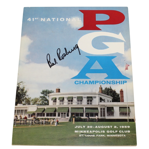 Bob Rosburg Signed 1959 PGA Championship at Minneapolis GC Program JSA ALOA