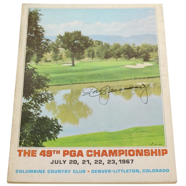 Don January Signed 1967 PGA Championship at Columbine CC Program JSA ALOA