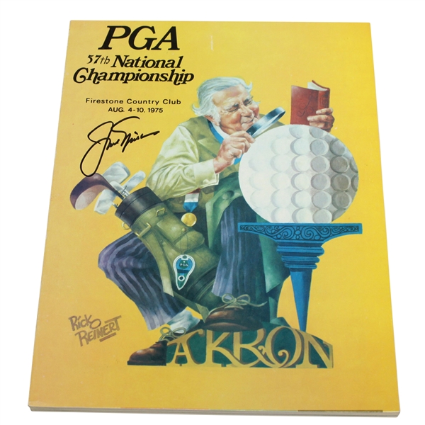 Jack Nicklaus Signed 1975 PGA Championship at Firestone CC Program JSA ALOA