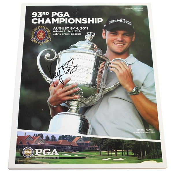 Keegan Bradley Signed 2011 PGA Championship at Atlanta Athletic Club Program JSA ALOA