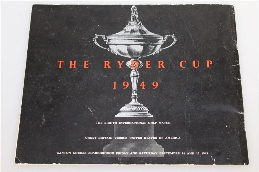 1949 Ryder Cup at Ganton GC Official Program - USA 7-5