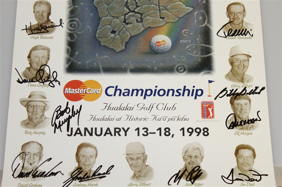 Multi-Signed 1998 MasterCard Championship at Hualalai Poster - Signed by 19 JSA ALOA