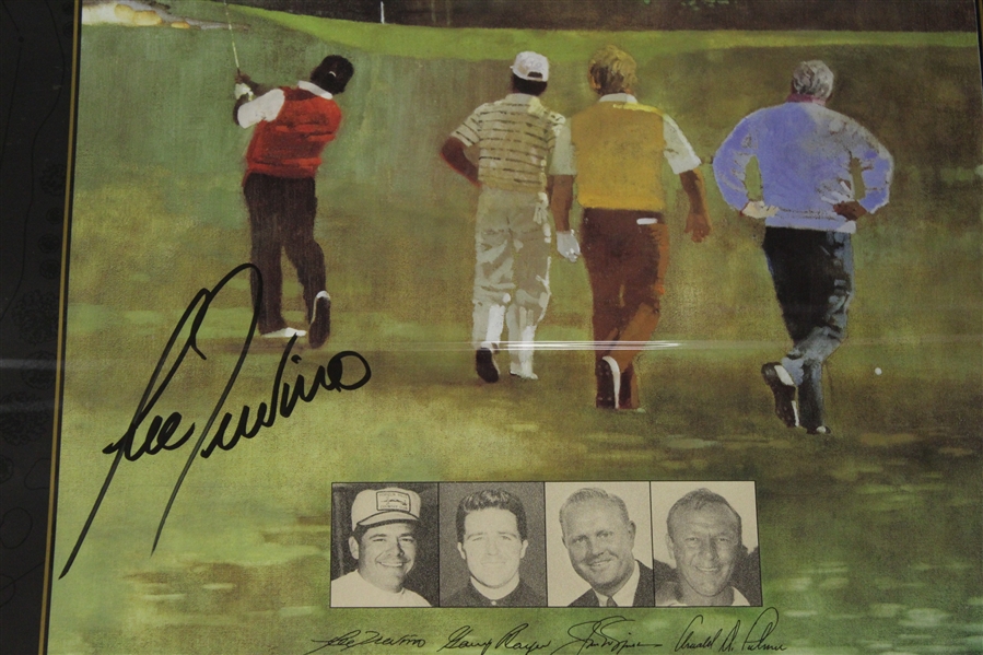 Lee Trevino Signed 1990 PGA Seniors Championship 'Field of Drams' Poster JSA ALOA