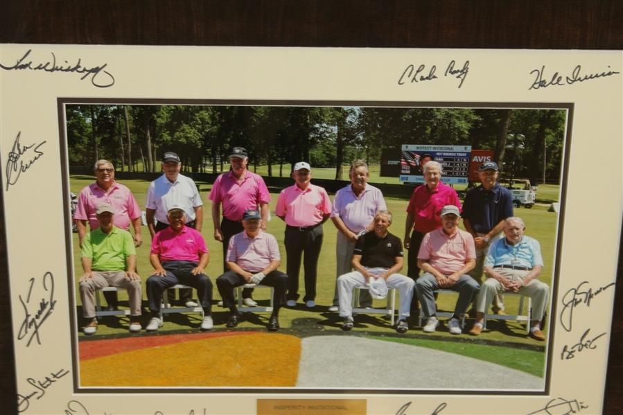 Multi-Signed 2017 Insperity Invitational 'Greats of Golf' Pictures - Framed JSA ALOA