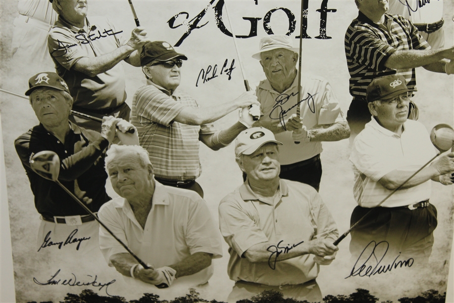 Multi-Signed 2015 The 3M 'Greats of Golf Insperity Inv. Poster Board JSA ALOA