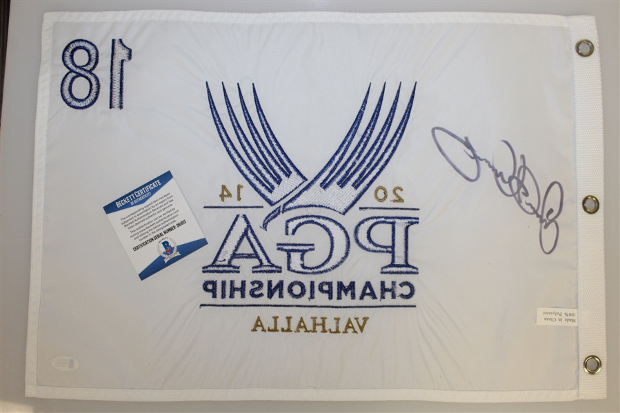 Rory McIlroy Signed 2014 PGA Championship at Valhalla Embroidered Flag BECKETT #D61615