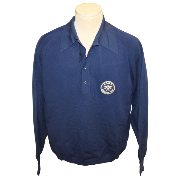 Bill Campbell's USGA Walker Cup Two Blue Undated Sweaters