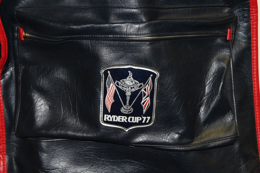 Jerry McGee's 1977 Ryder Cup Garmet Bag with Name Badge