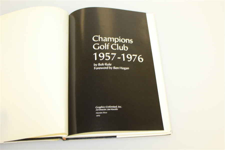 Jack Burke Signed 'Champions Club' Book to Don Cherry with Burke Forging Demaret Sig JSA ALOA