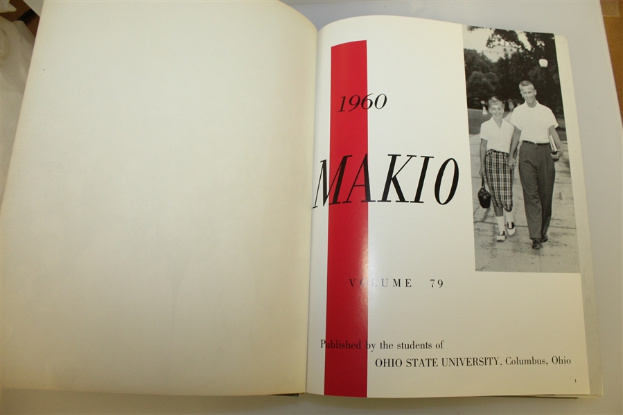 1960 Ohio State University 'Makio' Yearbook with Jack Nicklaus