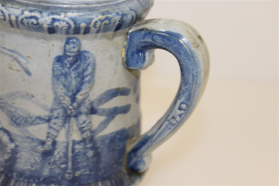 Circa 1915 Blue Golf Themed Beer Mug/Stein