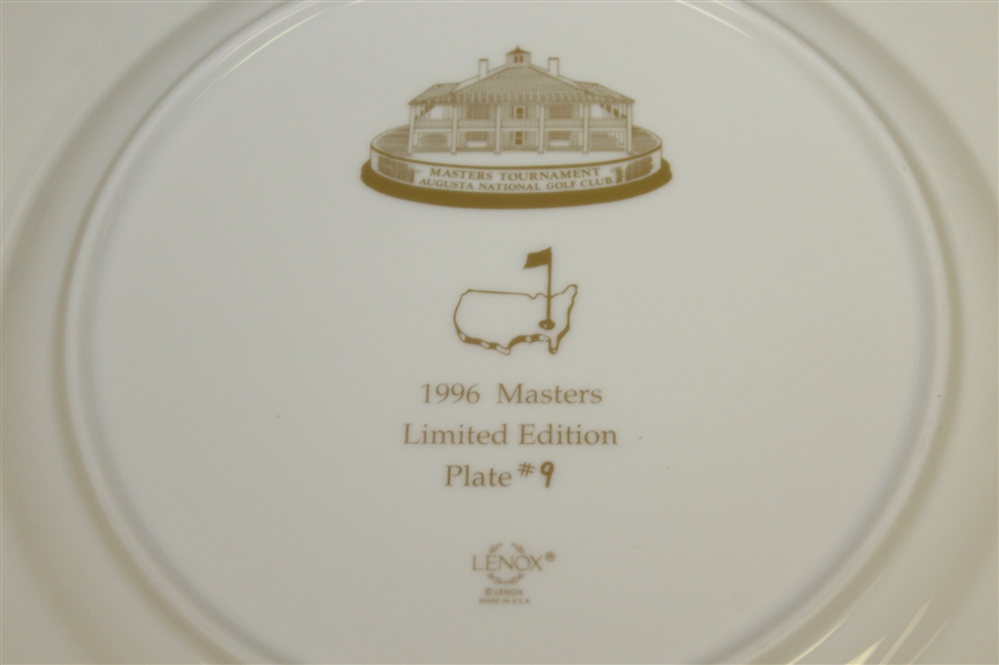 1996 Masters Tournament Lenox Limited Edition Member Plate #9