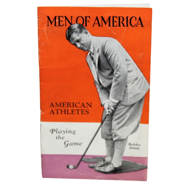 1929 Bobby Jones Cover 'Men of America' No. 35 Sports Booklet - Great Condition