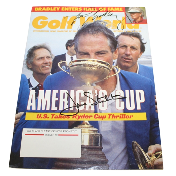 Dave Stockton and Pat Bradley Signed 1991 Golf World Magazine JSA ALOA