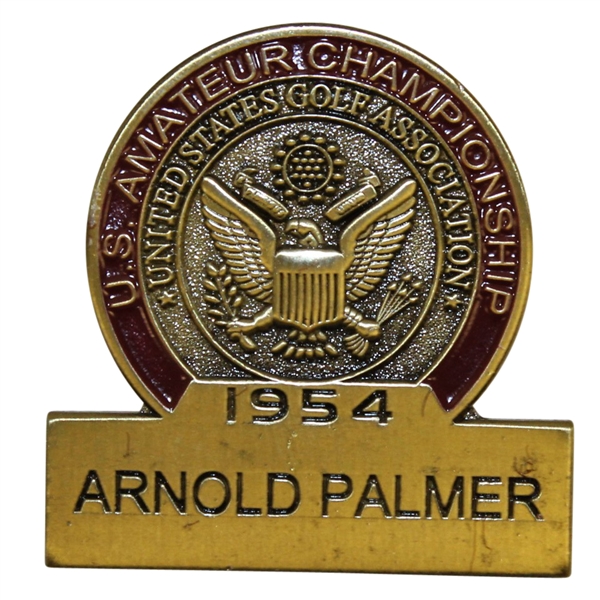 1954 US Amateur Champ Arnold Palmer Commemorative Contestant Badge - Limited Distribution