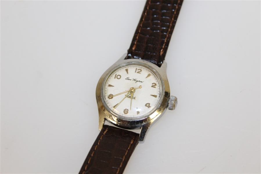 Classic Working Ben Hogan Timex Watch with Hand Finished Leather in Box