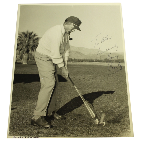 Bing Crosby Swing Signed Original 11x14 Personal Alex J. Morrison Photo to Alex JSA ALOA