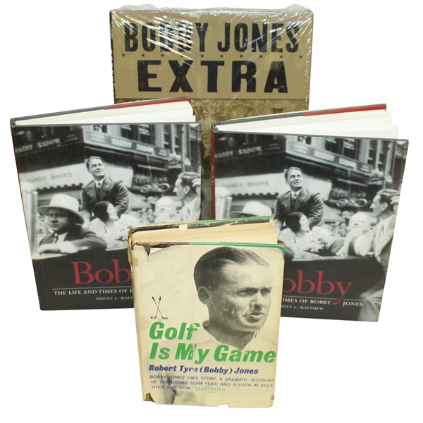 Four Bobby Jones Books - Two Signed by Sid Matthews & One by Bobby Jones IV JSA ALOA