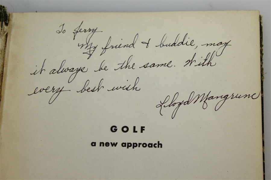 Lloyd Mangrum Signed & Personalized 1949 'Golf: A New Approach' Book JSA ALOA 