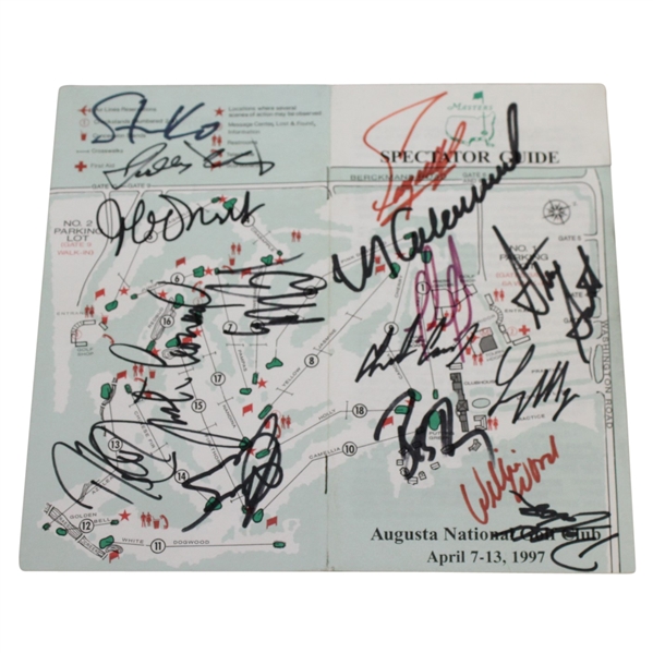Multi-Signed 1997 Masters Spec Guide Including Zoeller, Mize, Coody, & Others JSA ALOA