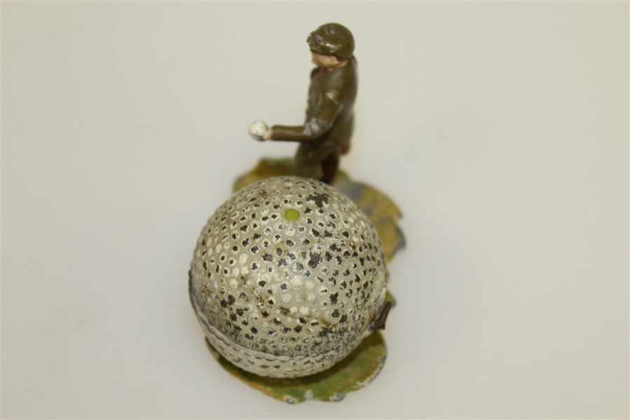 Vintage Golf Themed Inkwell with Golfer & Ball