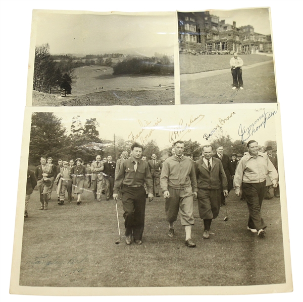 AH Padgham, Brown, Cormaci, & Thompson Signed Original 1945 Langley Park Photo JSA ALOA