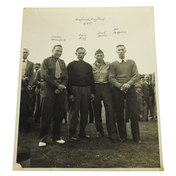 Alf Padgham, Jimmy Thompson, Sam King, & Dick Austin Original 1945 Oxford Photo