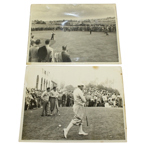 Two Original Golf Photos - Dawson, Mangrum & Locke Riviera Photo and 1945 Oxford